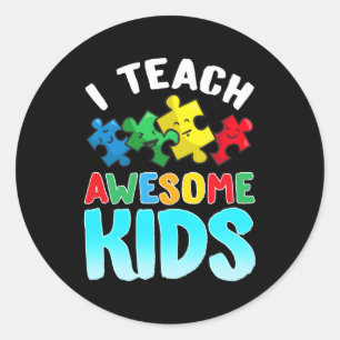 Autism Teacher Special Education Appreciation Classic Round Sticker