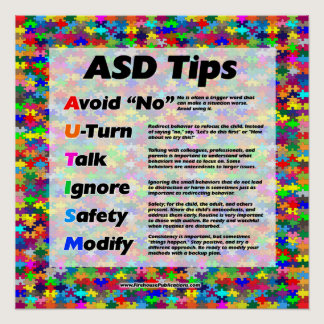Autism Teacher Tips Poster