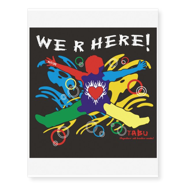 Autism Temporary Tattoos (Front)