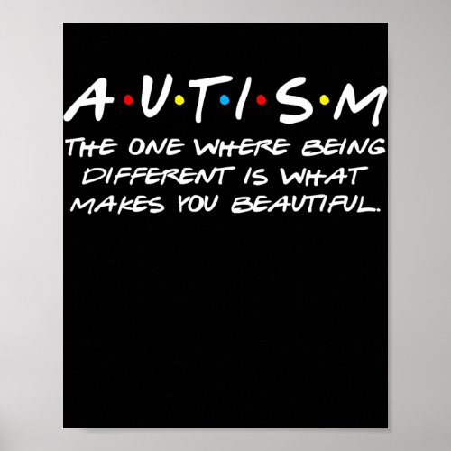 Autism The One Where Being Different Puzzle Poster