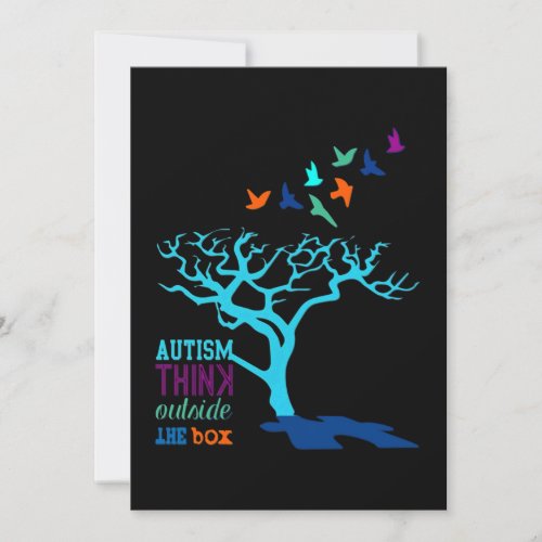 Autism Think Outside Box Autism Awareness Ribbon T Save The Date