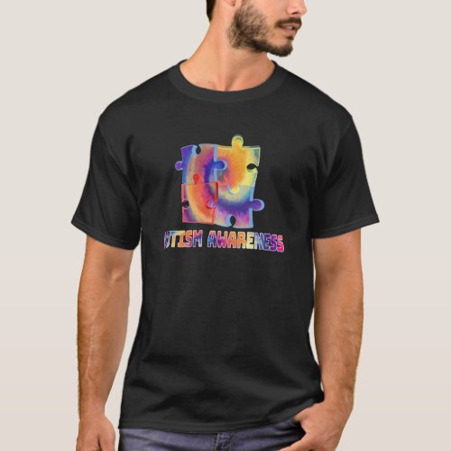 Autism Tie Dye Funny Ideas For Autism Awareness Mo T_Shirt