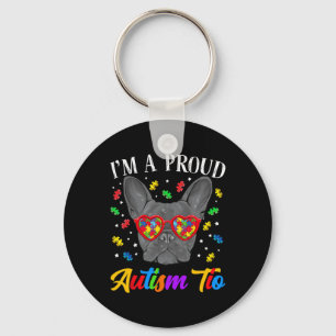 Autism Tio French Bulldog Dog Puzzle Gles  Keychain