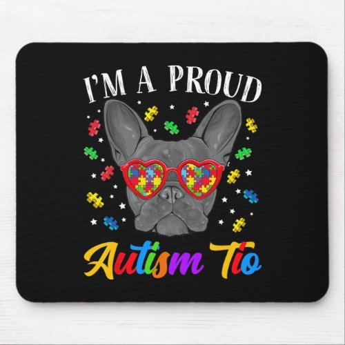 Autism Tio French Bulldog Dog Puzzle Gles  Mouse Pad