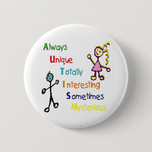Autism Traits Pinback Button