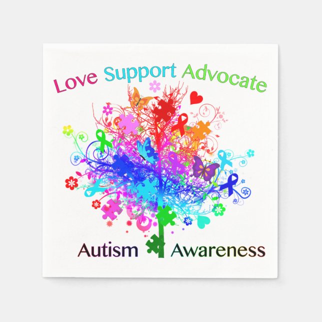 Autism Tree in Spectrum Napkins (Front)