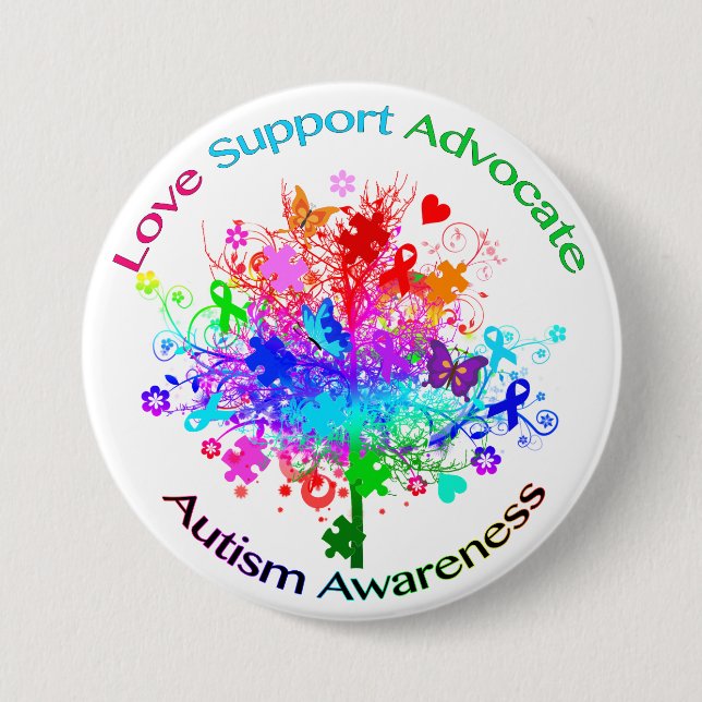 Autism Tree in Spectrum Pinback Button (Front)