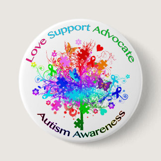 Autism Tree in Spectrum Pinback Button