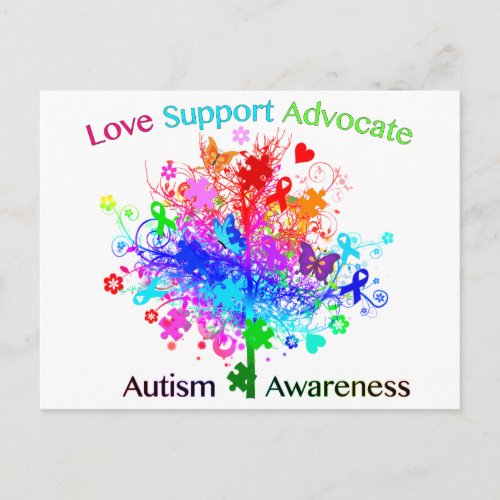 Autism Tree in Spectrum Postcard