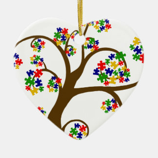 Autism Tree of Life Ceramic Ornament