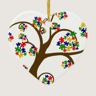 Autism Tree of Life Ceramic Ornament