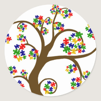 Autism Tree of Life Classic Round Sticker