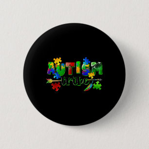 Autism Tribe Puzzle Heart World Autism Awareness D Button