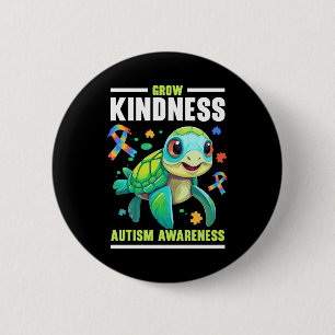 Autism Turtle Autistic Puzzle Autism Awareness Button