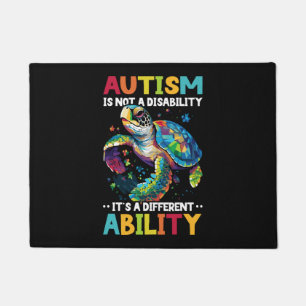 Autism Turtle Autistic Puzzle Autism Awareness Doormat
