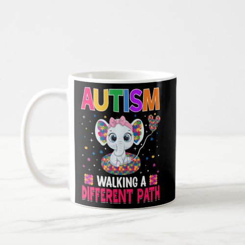 Autism Walking A Different Path Support Autism War Coffee Mug