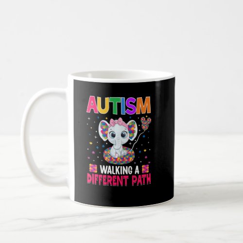 Autism Walking A Different Path Support Autism War Coffee Mug