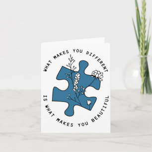 Autism What Makes You Different Is What Makes You Card