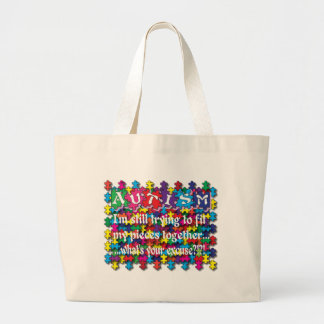 Autism What's Your Excuse Large Tote Bag