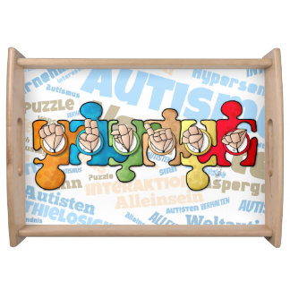 autism with the fingerprints serving tray