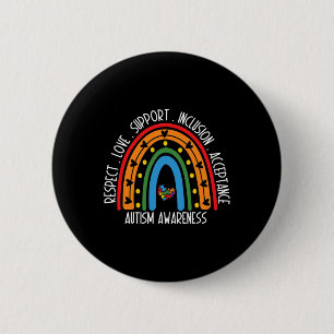 Autism Women Men Respect Love Support Autism Aware Button