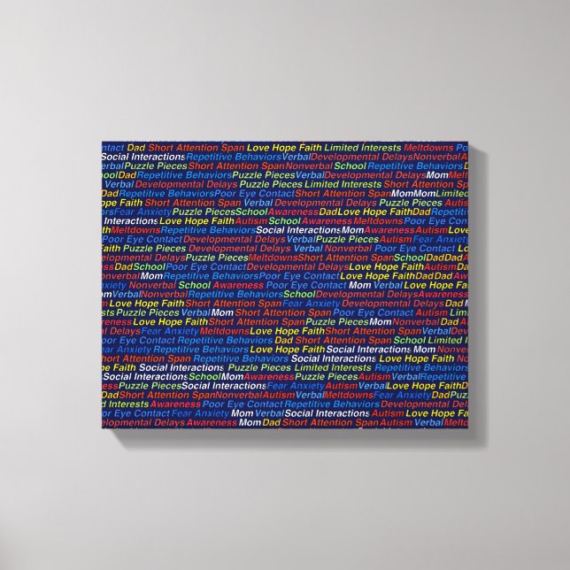 Autism Wrapped Canvas (Gloss) Print (Front)