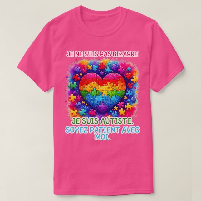 Autisme Enfant Je ne suis pas bizarre Autiste Humo T-Shirt (Design Front)