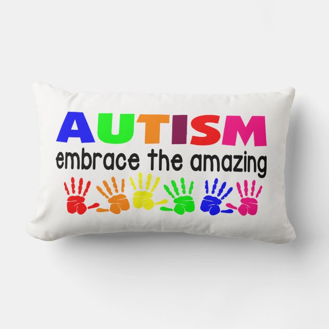 AutismLumbar Pillow 13" x 21" (Front)