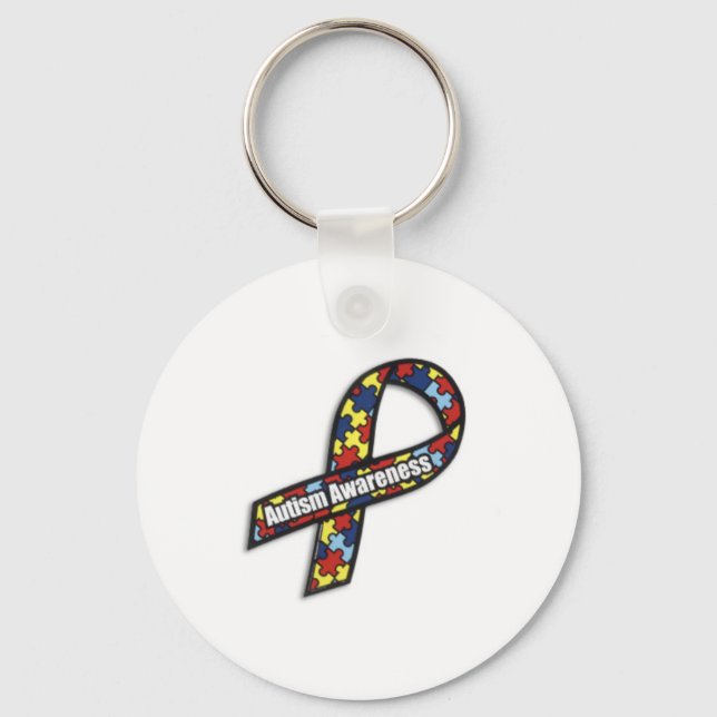 AutismRibbon Keychain (Front)