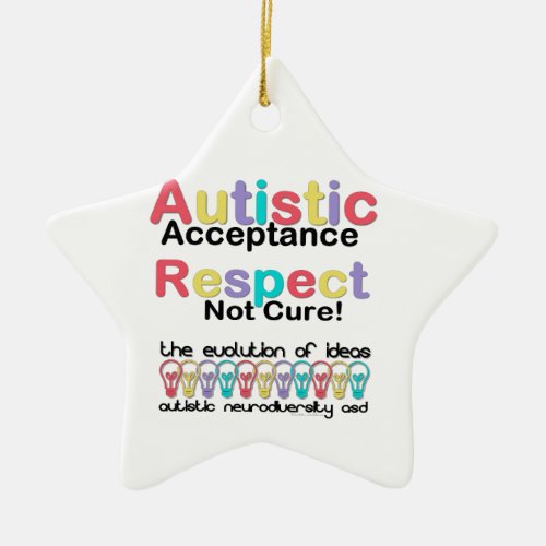 Autistic Acceptance Respect Not Cure Ceramic Ornament