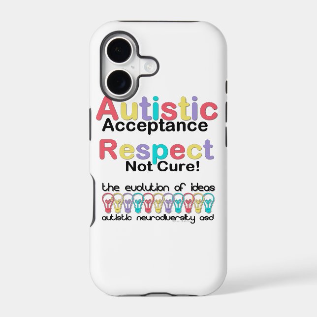 Autistic Acceptance Respect Not Cure Iphone Case (Back)