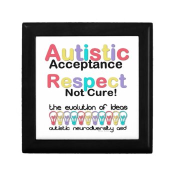 Autistic Acceptance Respect Not Cure Jewelry Box by leehillerloveadvice at Zazzle