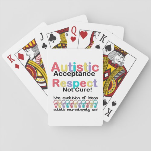 Autistic Acceptance Respect Not Cure Poker Cards