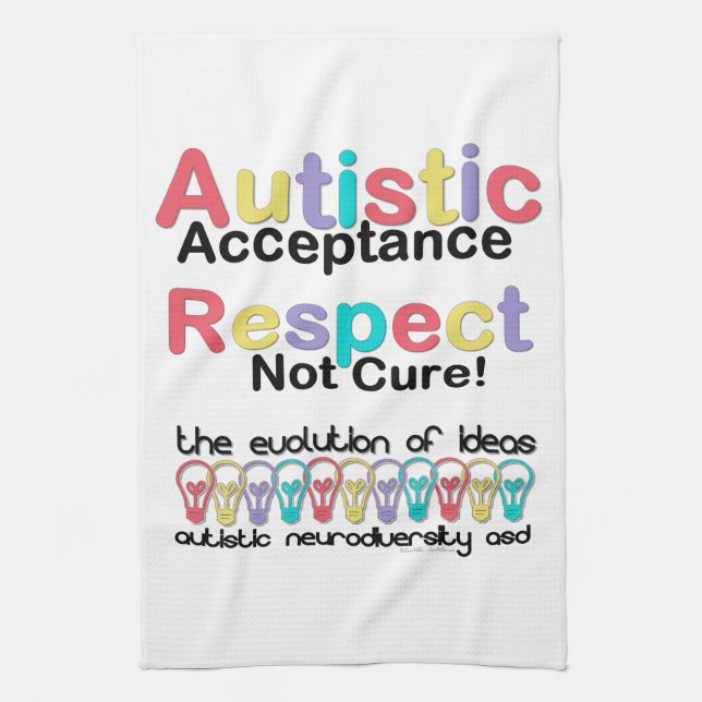 Autistic Acceptance Respect Not Cure Towel (Vertical)
