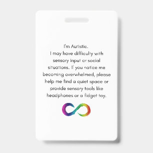 Autistic Accommodation Badge