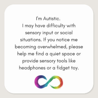 Autistic Accommodation Sticker