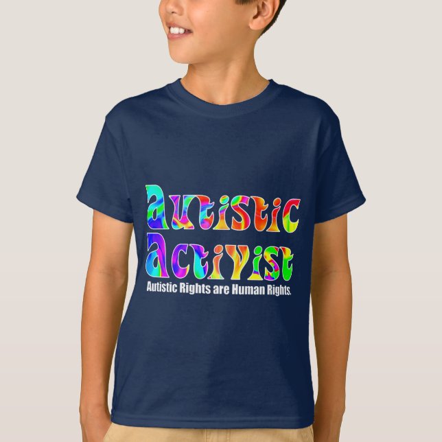 Autistic Activist (Color) Kids' Dark Shirts (Front)