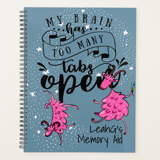 Autistic Adult or Teen Personalized Planner Funny (Front)