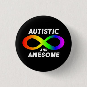 Autistic and Awesome Infinity Symbol Button