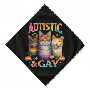 Autistic And Gay Funny Cat Bandana
