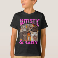 Autistic And Gay Funny Cat Meme Bootleg Graphic