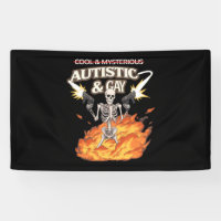 Autistic and Gay Skeleton Funny Autism Awareness