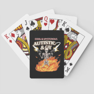 Autistic and Gay Skeleton Funny Autism Awareness Poker Cards