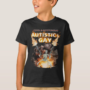 Autistic And Gay Skeleton Funny Autism Skeleton Me T-Shirt