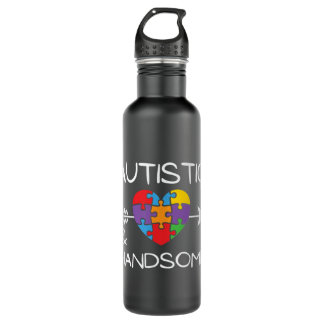 Autistic And Handsome Autism Awareness Stainless Steel Water Bottle