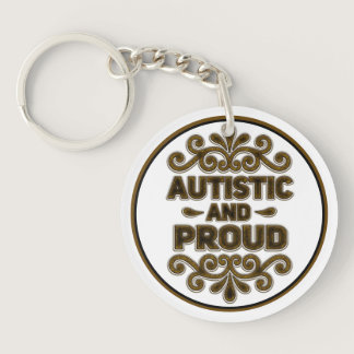 Autistic and Proud Vintage Keychain