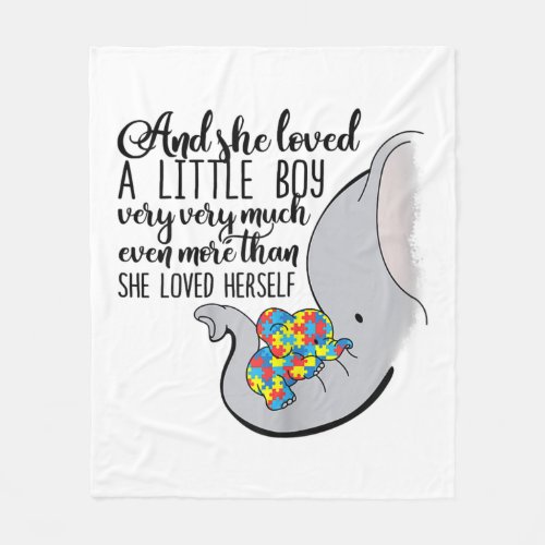 Autistic  And She Loved A Little Boy Very Much Fleece Blanket