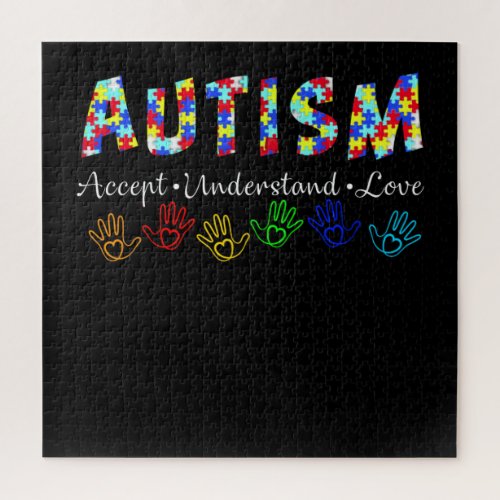 Autistic  Autism Accept Understand Love Jigsaw Puzzle