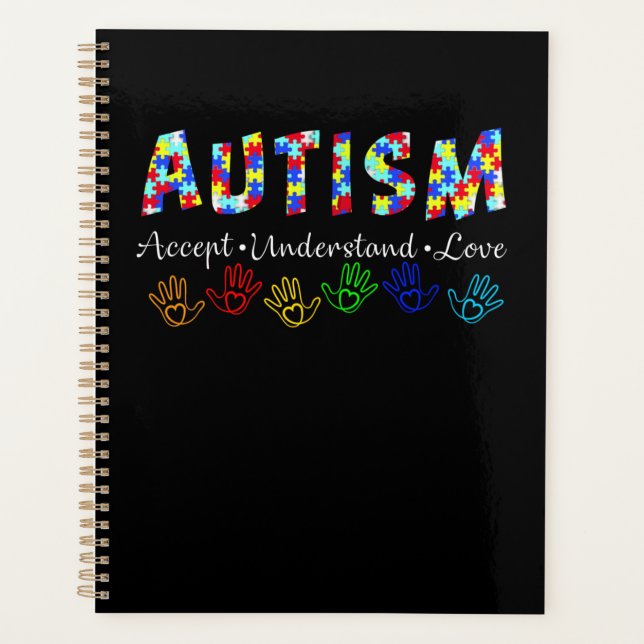 Autistic | Autism Accept Understand Love Planner (Front)