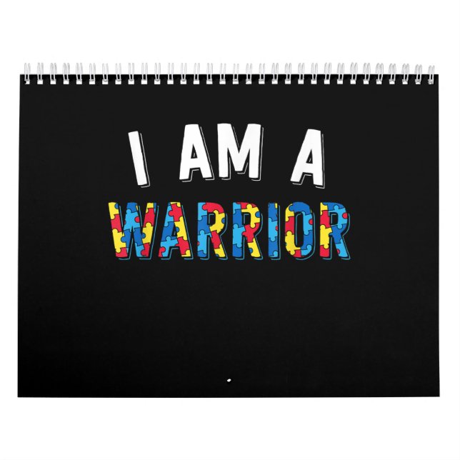Autistic | Autism Awareness I Am Warrior Puzzle Calendar (Cover)